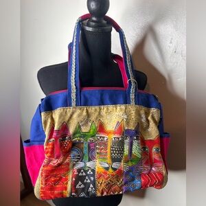 Vintage Laurel Burch Fantasticats Medium Scoop Tote